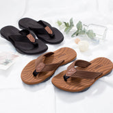 Chanclas de suela gruesa de goma con diseño de espiga para hombre